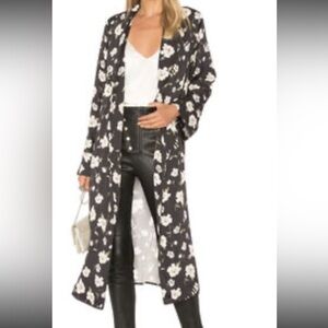 L'Academie "The Robe" Floral Duster Womens XS